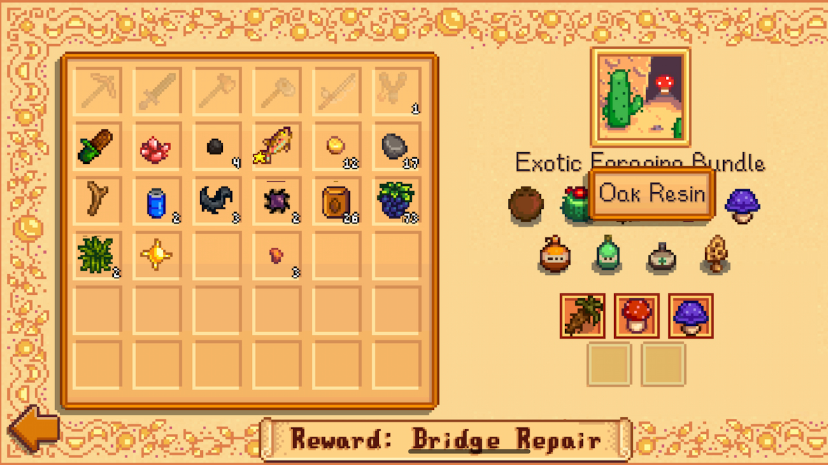 where to find oak resin in Stardew valley and how to use it
